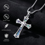 14K Gold Plated Cross Pendant Necklace Protection Jewelry Religious Gift