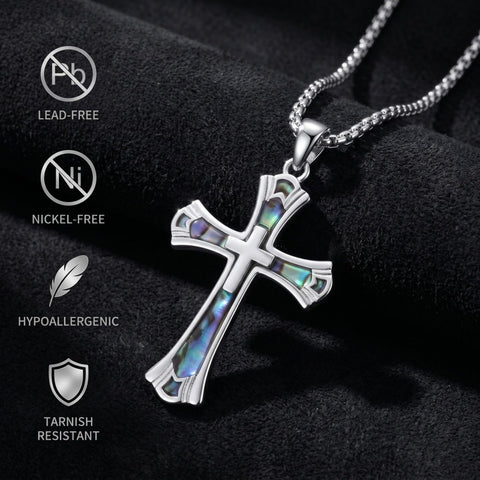 14K Gold Plated Cross Pendant Necklace Protection Jewelry Religious Gift