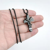 Stainless Steel Birthstones Cross Urn Necklaces for Ashes