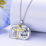 S925 Sterling Silver Amulet Necklace Empty Tomb Necklace Protection Pendant Jewelry Christmas Halloween Birthday Gifts for Men Women