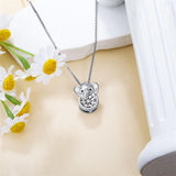 Sterling Silver 12 Month Birthstone Elephant Pendant Necklace