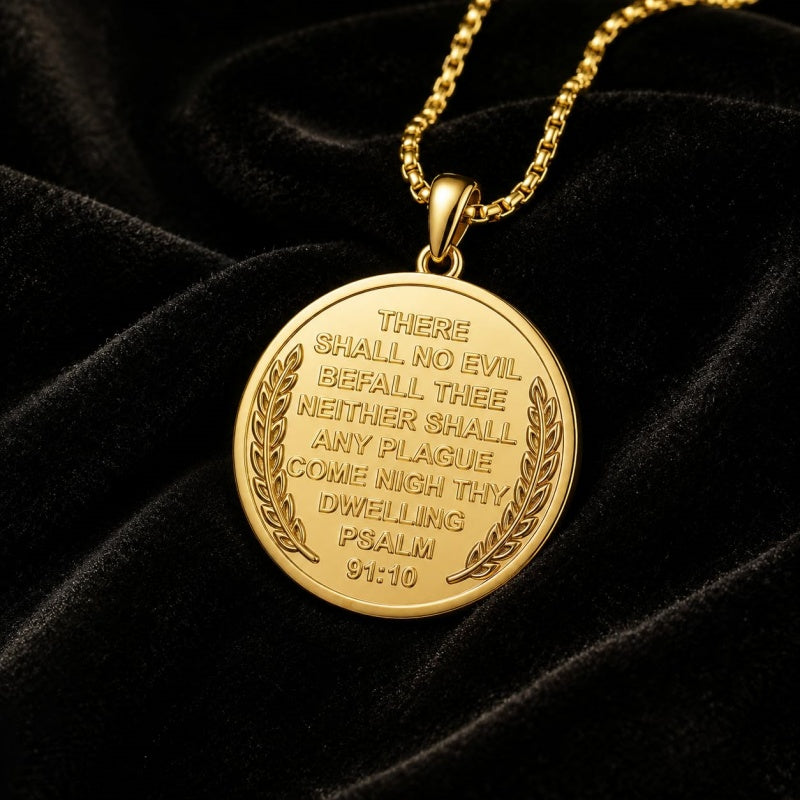 Patron Saint Medal Gold Plated Catholic Pendant Christian Religious Necklace Amulet Jewelry