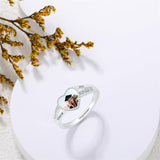 Sterling Silver Heart 10K 14K 18K Gold Customized Photo High School College Graduation Ring
