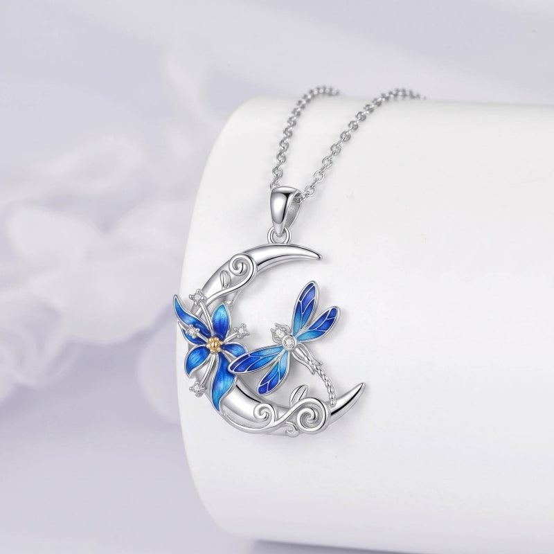 Sterling Silver Dragonfly  Cardinal Butterfly Hummingbird Pendant Necklace Gift for Women