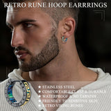 14K Gold Plated  Viking Hoop Earrings