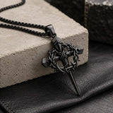 Crown of Thorns Religious Nail Cross Pendant Necklace