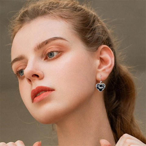 Sterling Silver Black Obsidian Snake Hummingbird Butterfly Dragonfly Leverback Earrings