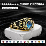 Sterling Silver Personalized Pattern Engraved Class Ring Graduation Ring