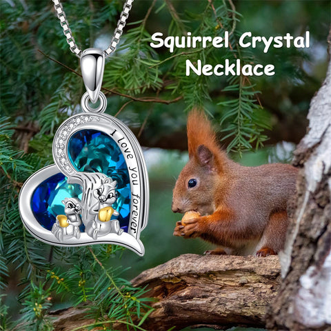 Sterling Silver Squirrel Pendant Necklace