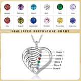 10K 14K 18K Solid Gold Personalized Engraved &Birthstone Pendant Necklace