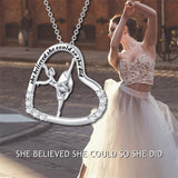 Sterling Silver Ballet Pendant Necklace