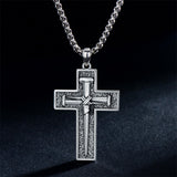 Sterling Silver 3 Nail Cross Pendant Necklace for Men