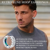 14K Gold Plated  Viking Hoop Earrings
