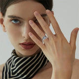 Sterling Silver Dragonfly Jesus Fish Adjustable Spoon Ring for Women