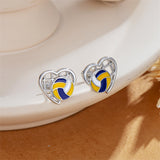 Sterling SilverHockeyBasketball Softball Football Volleyball Pickleball Soccer Baseball Tennis Stud Sport Earrings