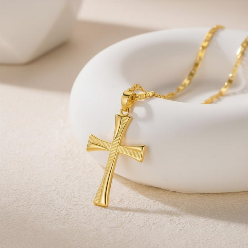 14K Gold Plated Cross Infinity  Pendant Necklace  for Women