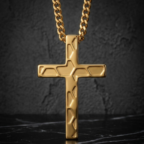 14K Gold Plated Soccer Football Basketball Baseball Cross  with Bible Verses Religious Pendant Necklace for Men
