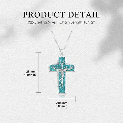 Sterling Silver Cross Pendant Necklace for Women Southwestern Cross Jewelry Gifts