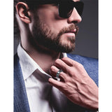 Sterling Silver Personalized High School College Senior Graduation Class Ring for Men