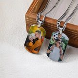Stainless Steel Personalized Photo Dog Tag  Necklace