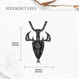 Sterling Silver Lion Tiger Satanic Goat Owl Scorpion Eagles Deer Pendant Necklace for Men