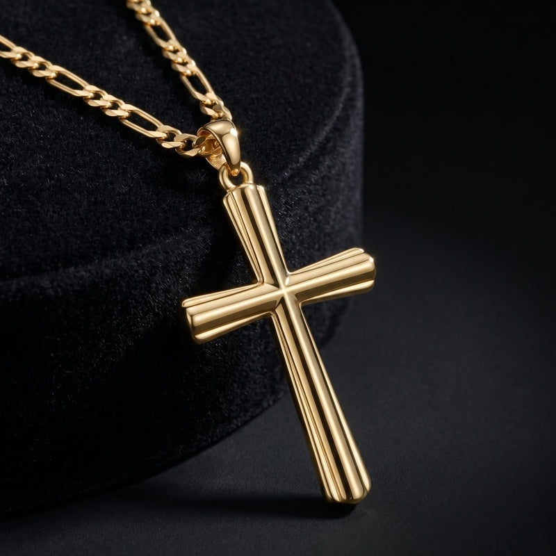 14K Gold Plated Cross Pendant necklace