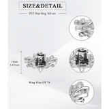 Sterling Silver Pear Oval Kite Heart Hexagon Emerald Coffin Cut Gemstone Engagement Promise Ring Set