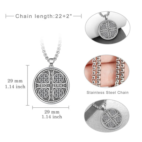 14K Gold Plated  Cross Necklace Religious Amulets Jewelry Gifts