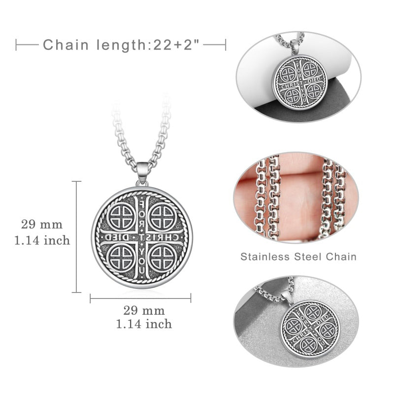 14K Gold Plated  Cross Necklace Religious Amulets Jewelry Gifts