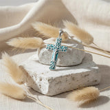 Sterling Silver Cross Pendant Necklace for Women Southwestern Cross Jewelry Gifts