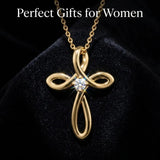 14K Gold Plated Cross Pendant Necklace for Women Faith Jewelry for Anniversary Christmas  Birthday Mother's Day