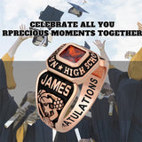 Sterling Silver Personalized Birthstone Engraved High School Class Ring Graduation Ring