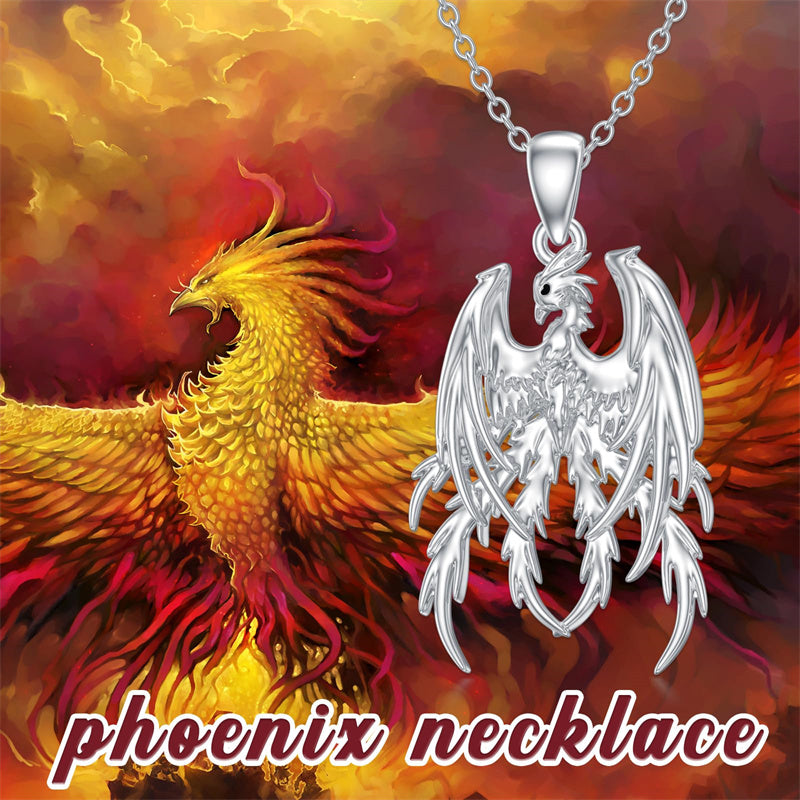 Sterling Silver PhoenixRaven Panda Hummingbird Sea Turtle Pendant Necklace Mother's Day Christmas Gifts