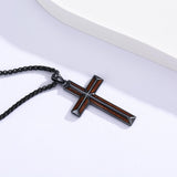 14K Gold Plated Cross Pendant Necklace Protection Jewelry Religious Gift