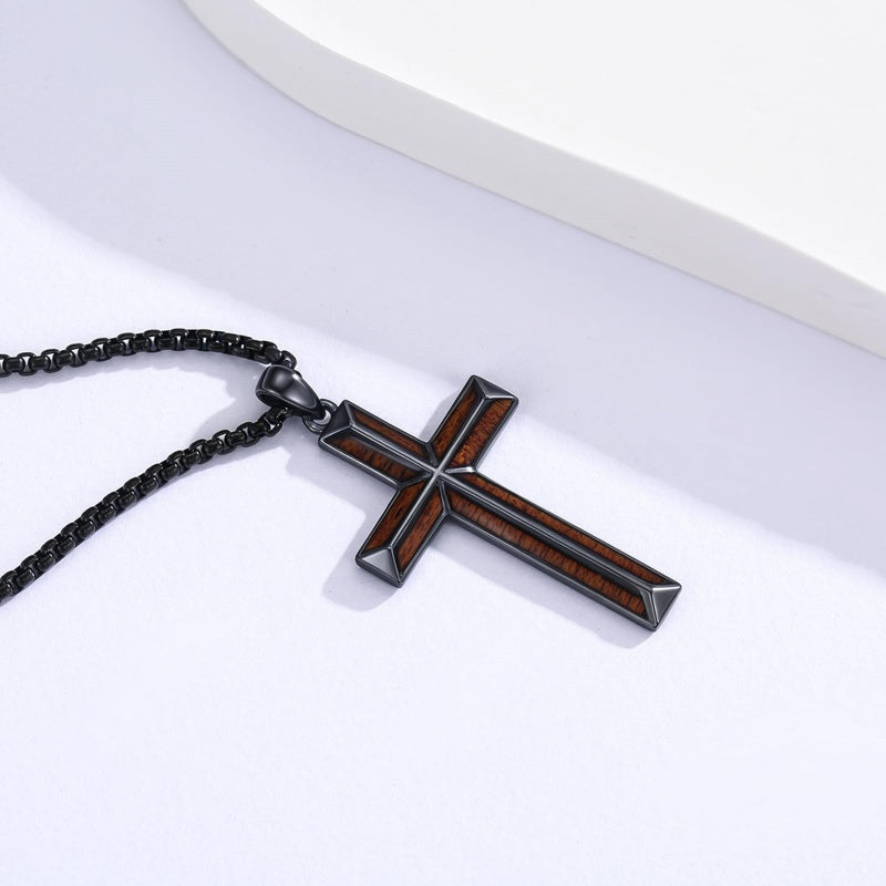 14K Gold Plated Cross Pendant Necklace Protection Jewelry Religious Gift