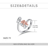 925 Sterling Silver Ring Cubic Zirconia Band Inspirational Jewelry Christmas Gift for Women Girls