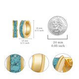 14K Gold Plated Viking  Hoop Earrings for Men