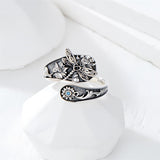 Sterling Silver Oxidized Dragonfly Butterfly Hummingbird Sea Turtle Anchor Cross Tree of Life Sunflower Spoon Ring