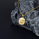 Sterling Silver Personalized Text and Birthstone Class Pendant Necklace Graduation Gift