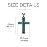 Cross Necklace for Men 925 Sterling Silver Religious Protection Pendant Christian Jewelry Cross Gifts for Men