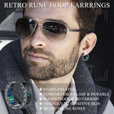 14K Gold Plated  Viking Hoop Earrings