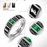Copper Personalized Engraved Birthstone High School College Class Ring