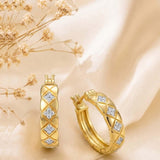 14K Gold Plated Hoop Earrings Jewelry Gift for Birthday Anniversary Mother's Day