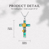 Sterling Silver Cross Pendant Necklace Christian Religious Jewelry Gifts for Anniversary