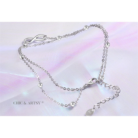 Sterling Silver Multi-layered Animal Anklet