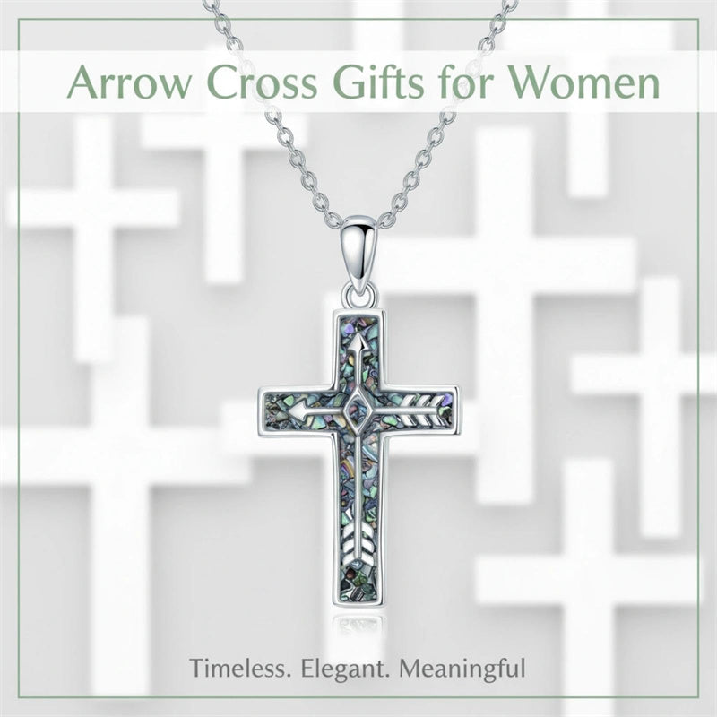 Sterling Silver Cross Pendant Necklace for Women Southwestern Cross Jewelry Gifts