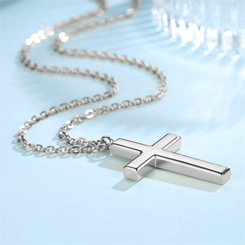 Stainless Steel Cross Pendant Necklace