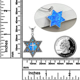 Sterling Silver Star of David Cross Peace Sign Tree of Life Star Pendant Necklace