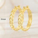 14K Gold Plated  Lightweight Hoop Earring for Women