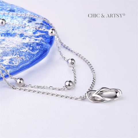 Sterling Silver Multi-layered Animal Anklet